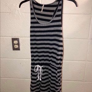 Boutique Striped Tie-Waist Romper